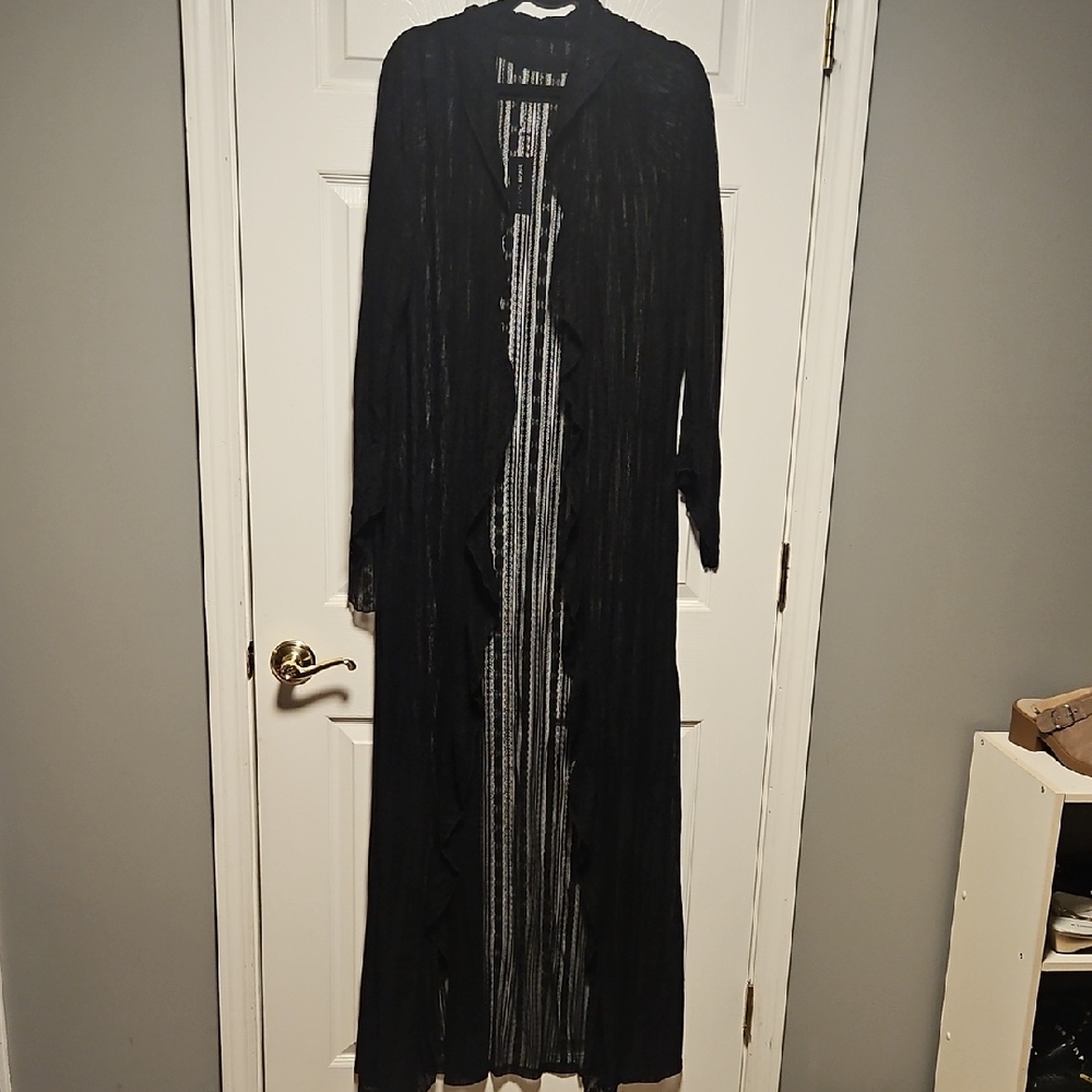 Fashion Nova Sheer Long Cardigan
